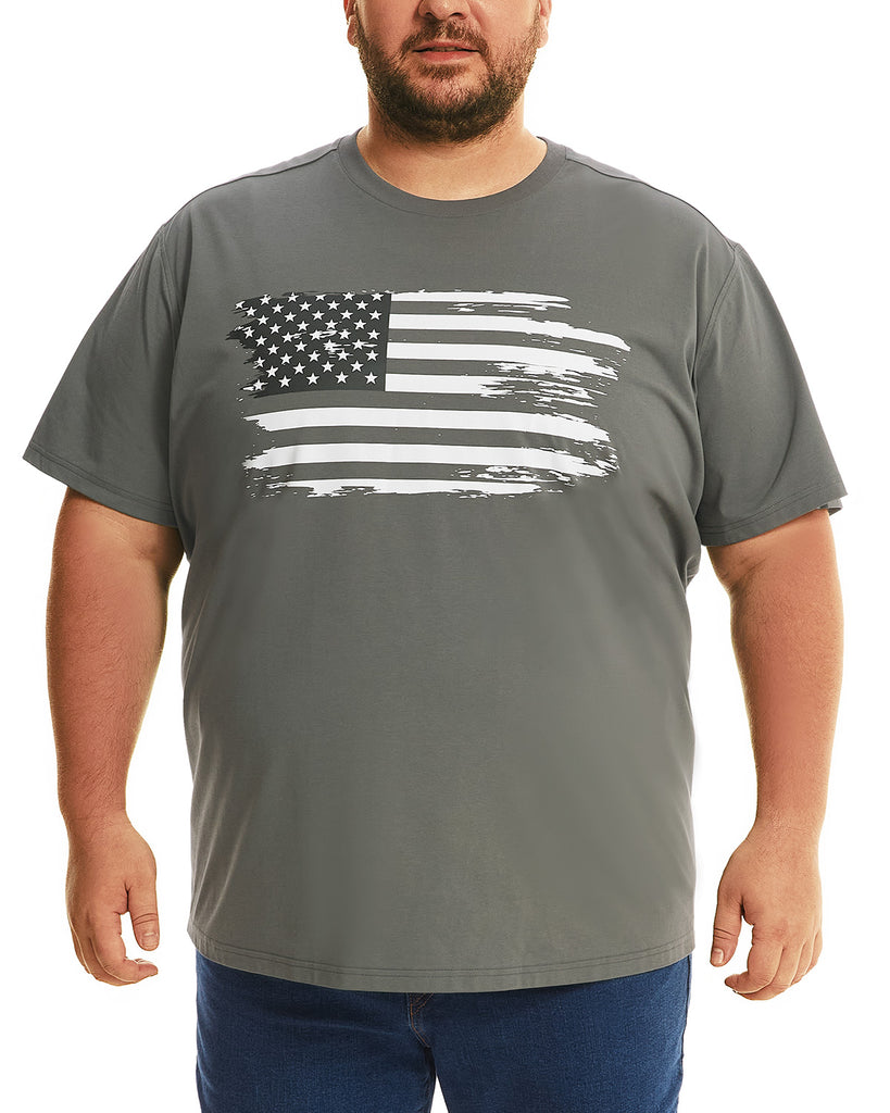 Hodo Big Size Mens Short Sleeve Graphic T-Shirt 3XL-6XL