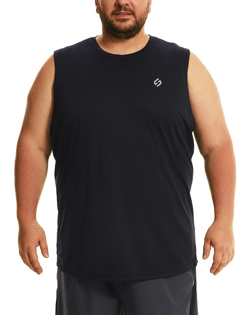 Hodo Big Size Mens Tank Tops, Sleeveless Workout Shirt for Man 3XL-6XL