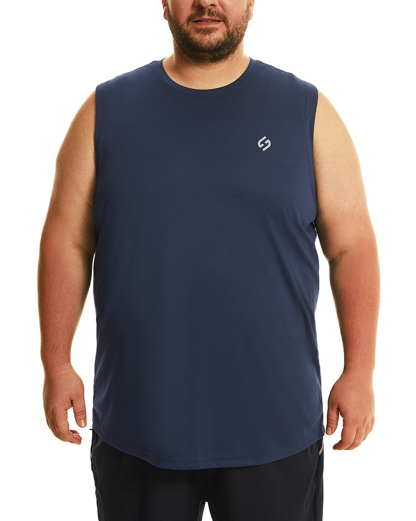 Hodo Big Size Mens Tank Tops, Sleeveless Workout Shirt for Man 3XL-6XL